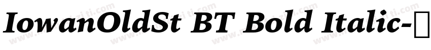 IowanOldSt BT Bold Italic字体转换
